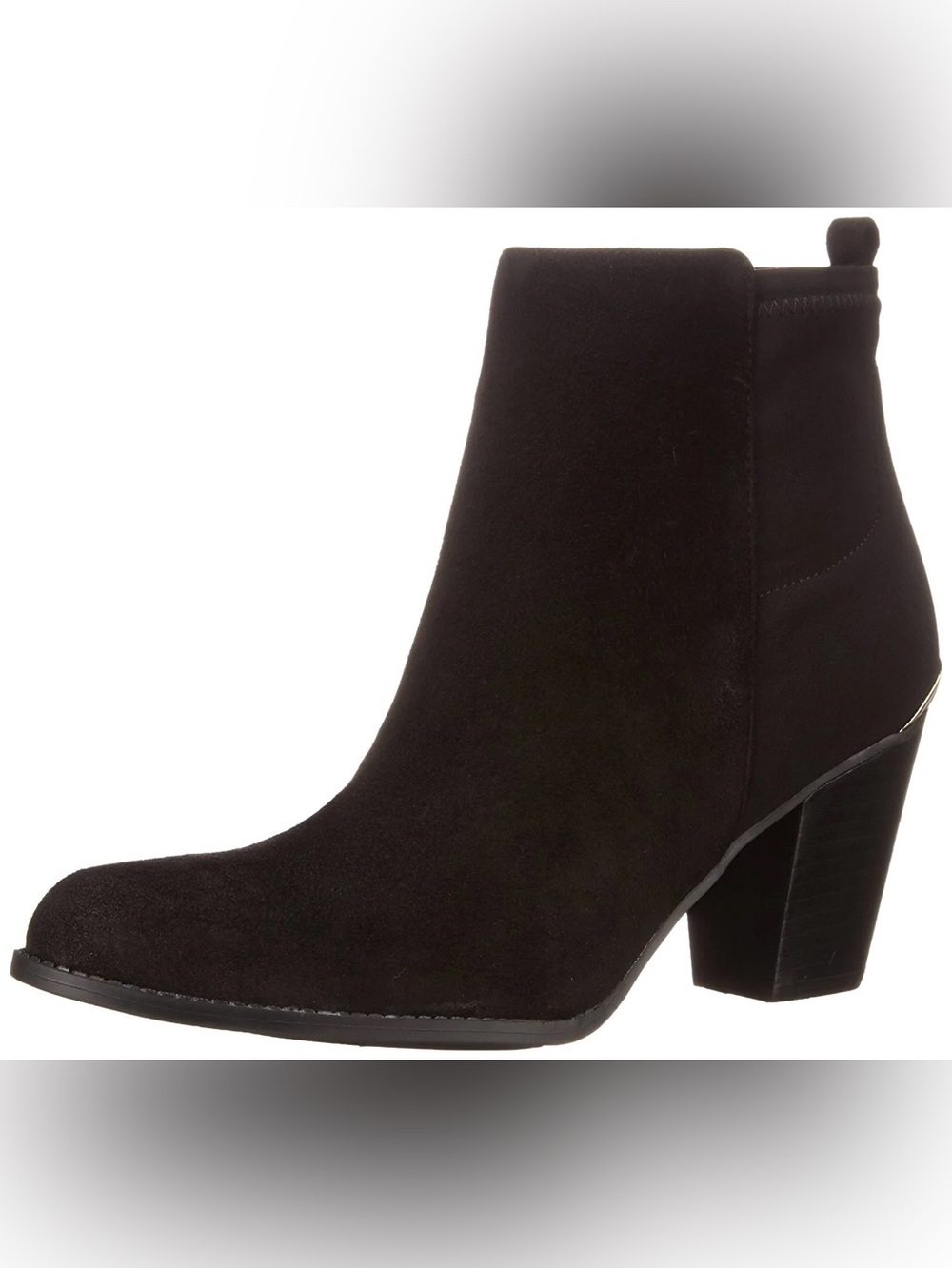 Marc Fisher Dark Brown Suede & Stretch Pull on Frenchie Ankle Boots Size 8 EUC